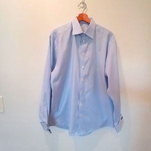 ETON CLASSIC FIT HERRINGBONE TWILL FRENCH CUFF SHIRT